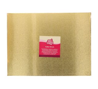 Funcakes FunCakes Cake Drum Rechthoek Goud 40,5 x 30,5cm