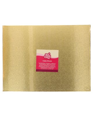 Funcakes FunCakes Cake Drum Rechthoek Goud 40,5 x 30,5cm