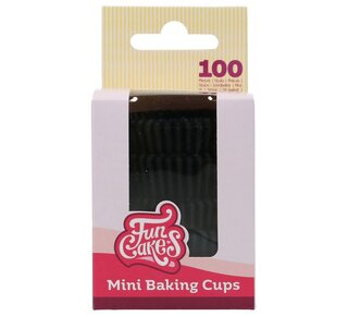 Funcakes FunCakes Mini Baking Cups Black pk/100