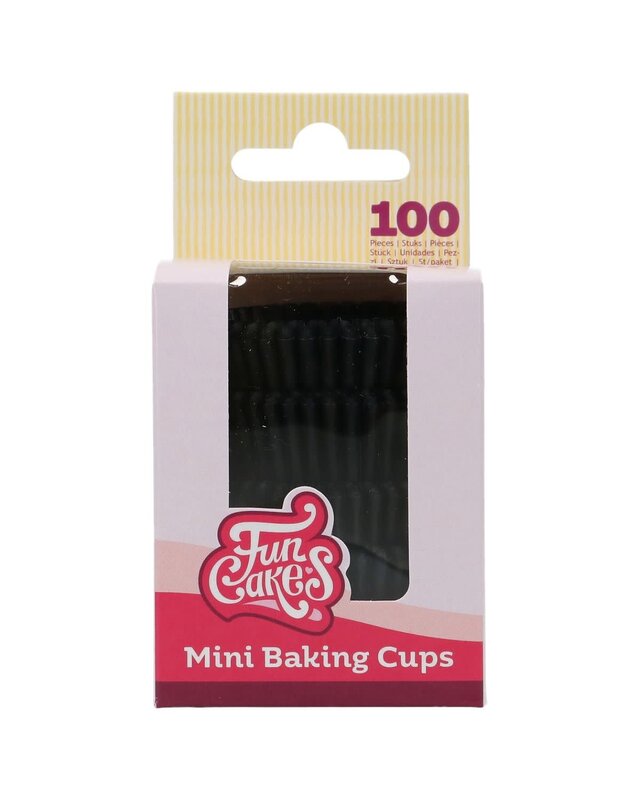 Funcakes FunCakes Mini Baking Cups Black pk/100