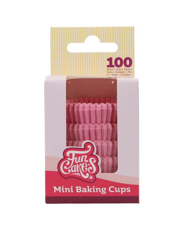 Funcakes FunCakes Mini Baking Cups Light Pink pk/100