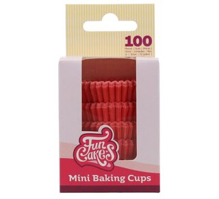 Funcakes FunCakes Mini Baking Cups Red pk/10