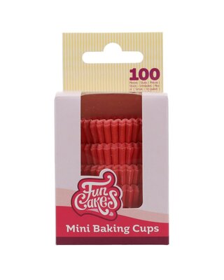 Funcakes FunCakes Mini Baking Cups Red pk/10