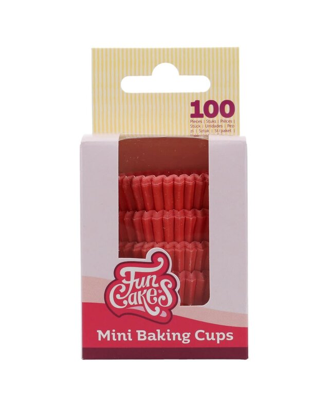 Funcakes FunCakes Mini Baking Cups Red pk/10
