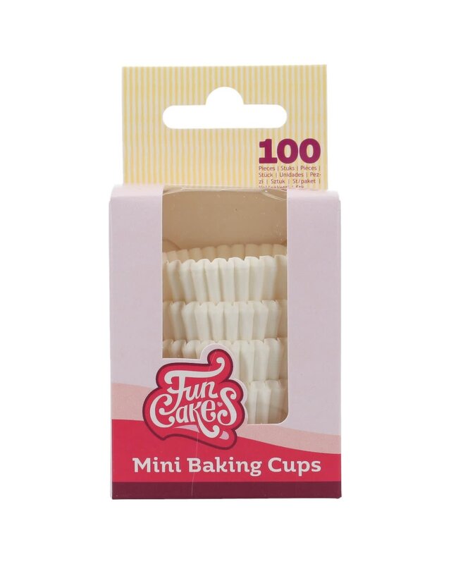 Funcakes FunCakes Mini Baking Cups White pk/100