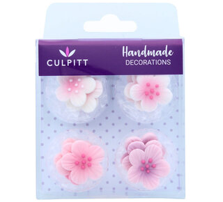 Culpitt Suikerdecoratie Bloemen Roze 12st. by Culpitt