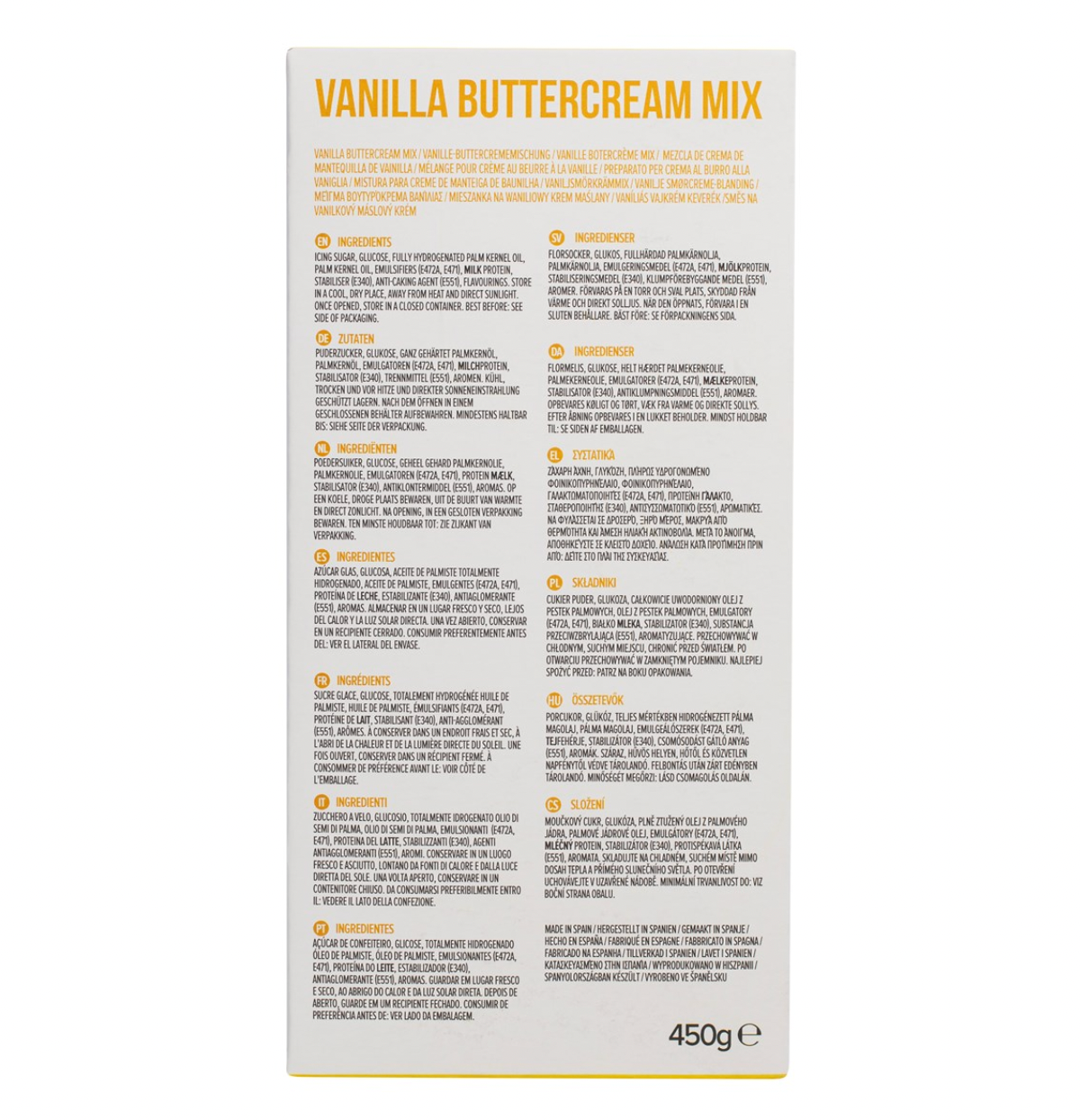 PME PME Botercrèmémix – Vanille (450g)