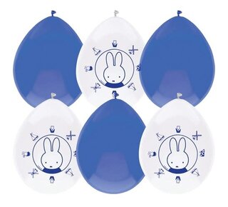 Ballonnen Nijntje Delfts blauw (FSC, Ø30cm, 6st)