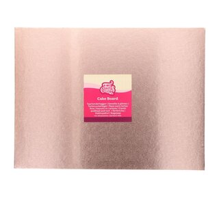 Funcakes Cake Board Rechthoek rose goud 40,5 x 30,5 cm