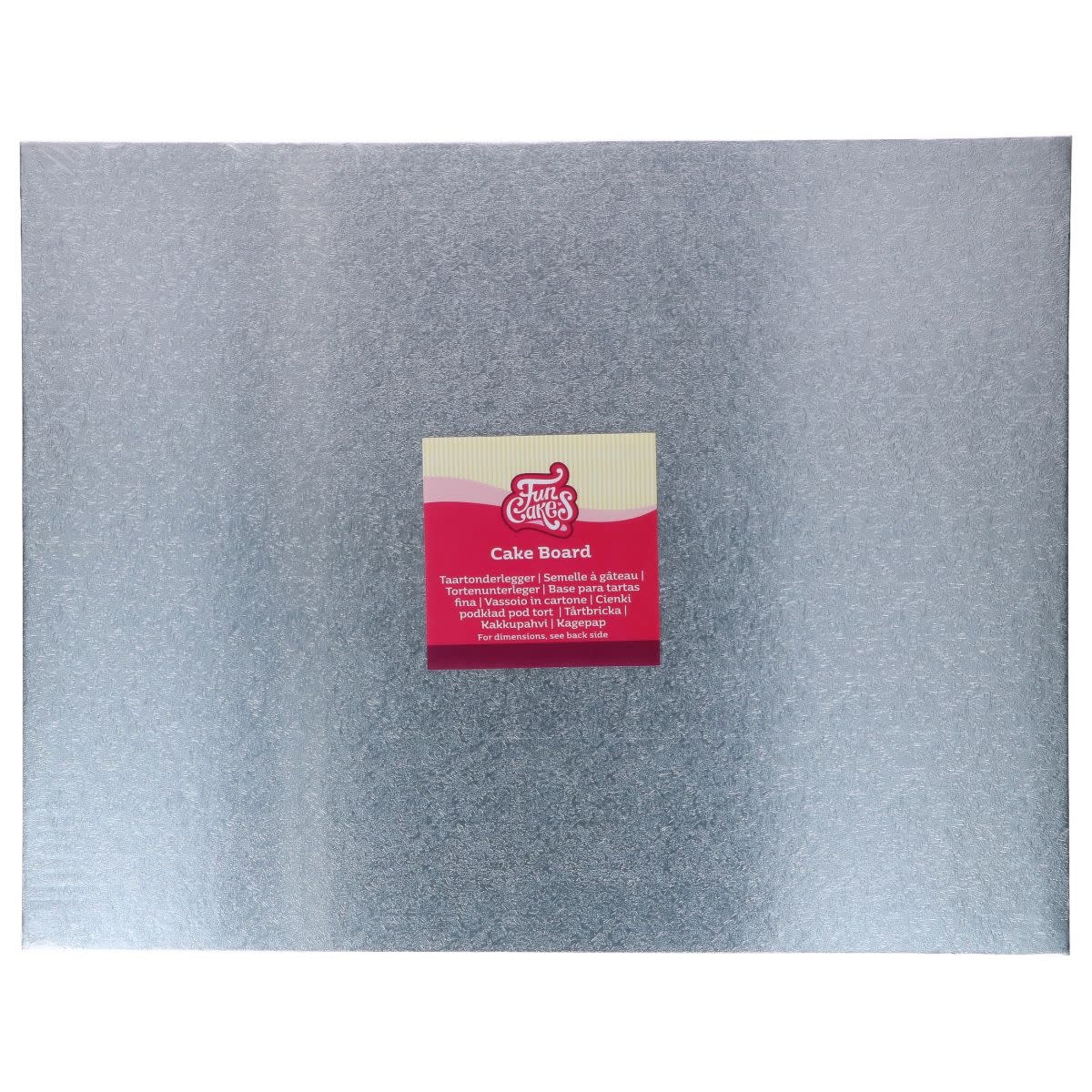 Funcakes FunCakes Cake Board rechthoek zilver 45x35cm