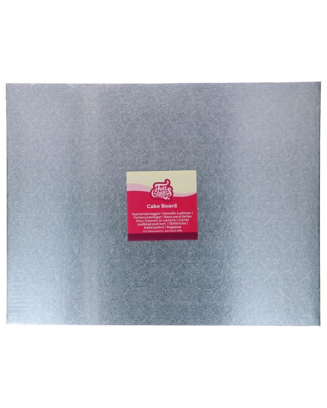 Funcakes FunCakes Cake Board rechthoek zilver 45x35cm
