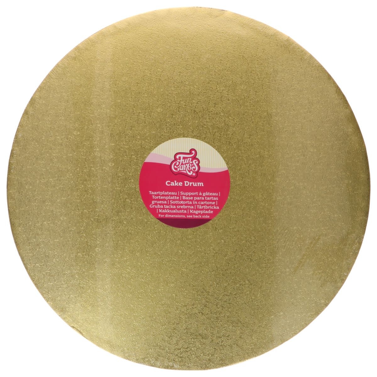 Funcakes FunCakes Cake Drum Rond goud Ø40,5cm