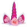 Eenhoorn taart topper stof roze