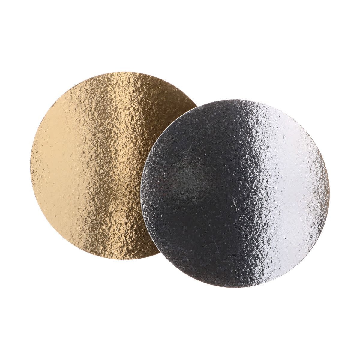 Funcakes FunCakes Taartkartons zilver/goud ROND 35cm, pk/3
