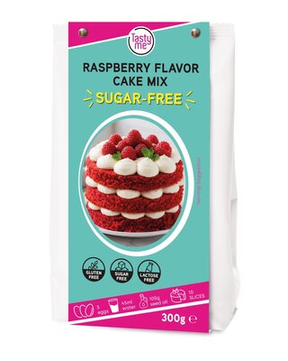 tastyme Raspberry Flavor Cake mix 300g - suikervrij