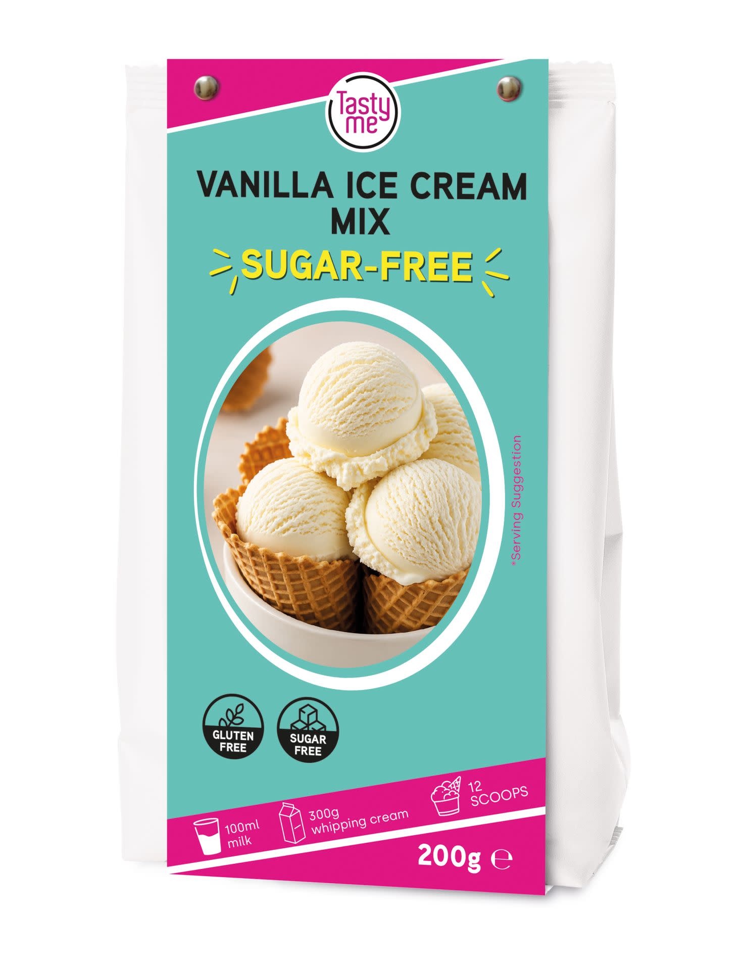 tastyme Vanilla Ice Cream mix 200g - suikervrij