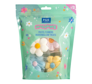 PME Marshmallow Treats - Pastelbloemen, 12-pack
