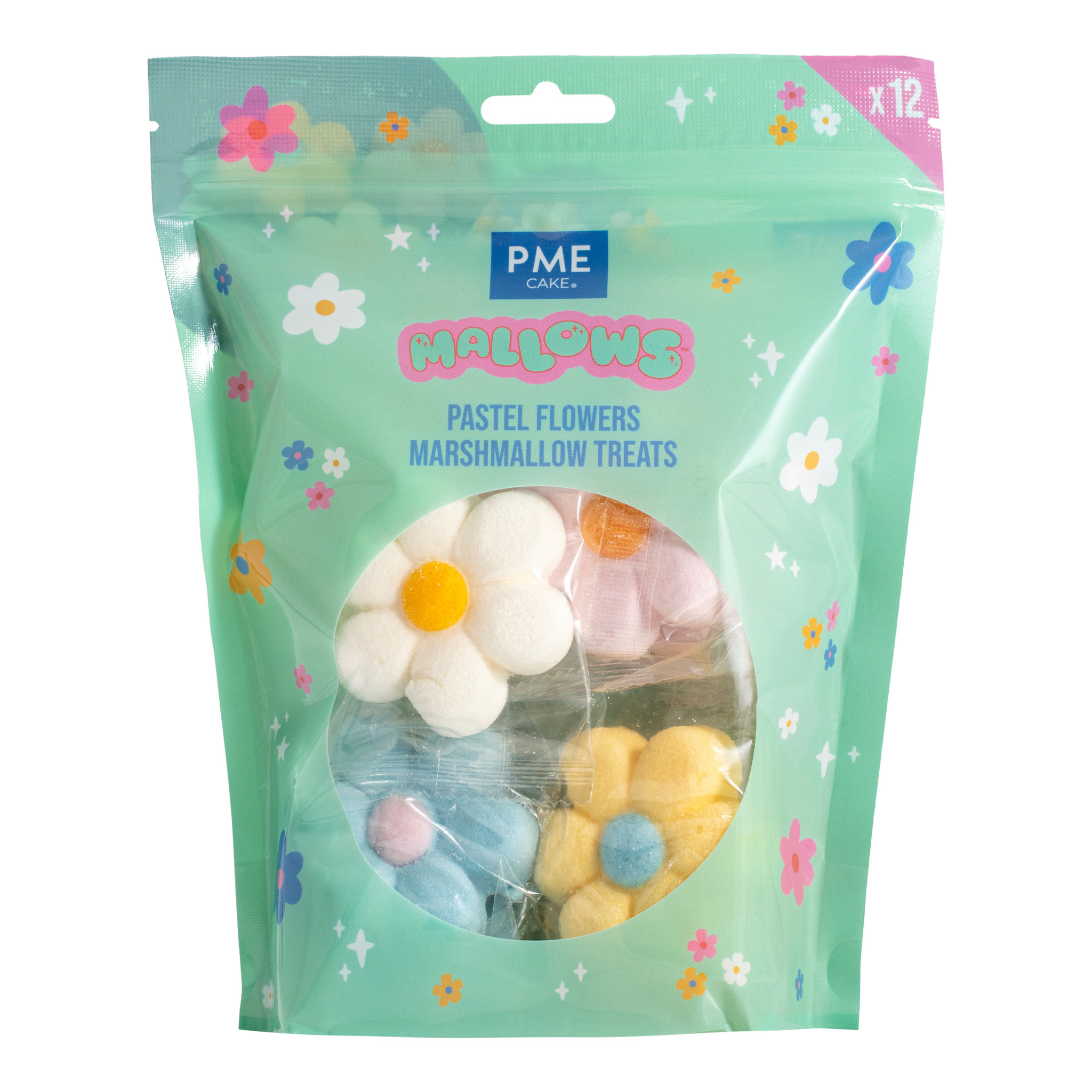PME Marshmallow Treats - Pastelbloemen, 12-pack
