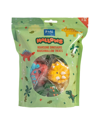 PME Marshmallow Treats - Brullende Dinosaurussen, 12-pack