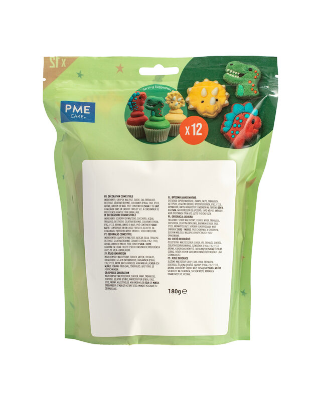 PME Marshmallow Treats - Brullende Dinosaurussen, 12-pack