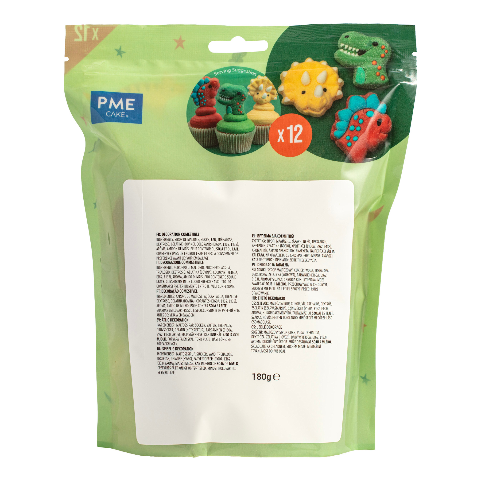 PME Marshmallow Treats - Brullende Dinosaurussen, 12-pack