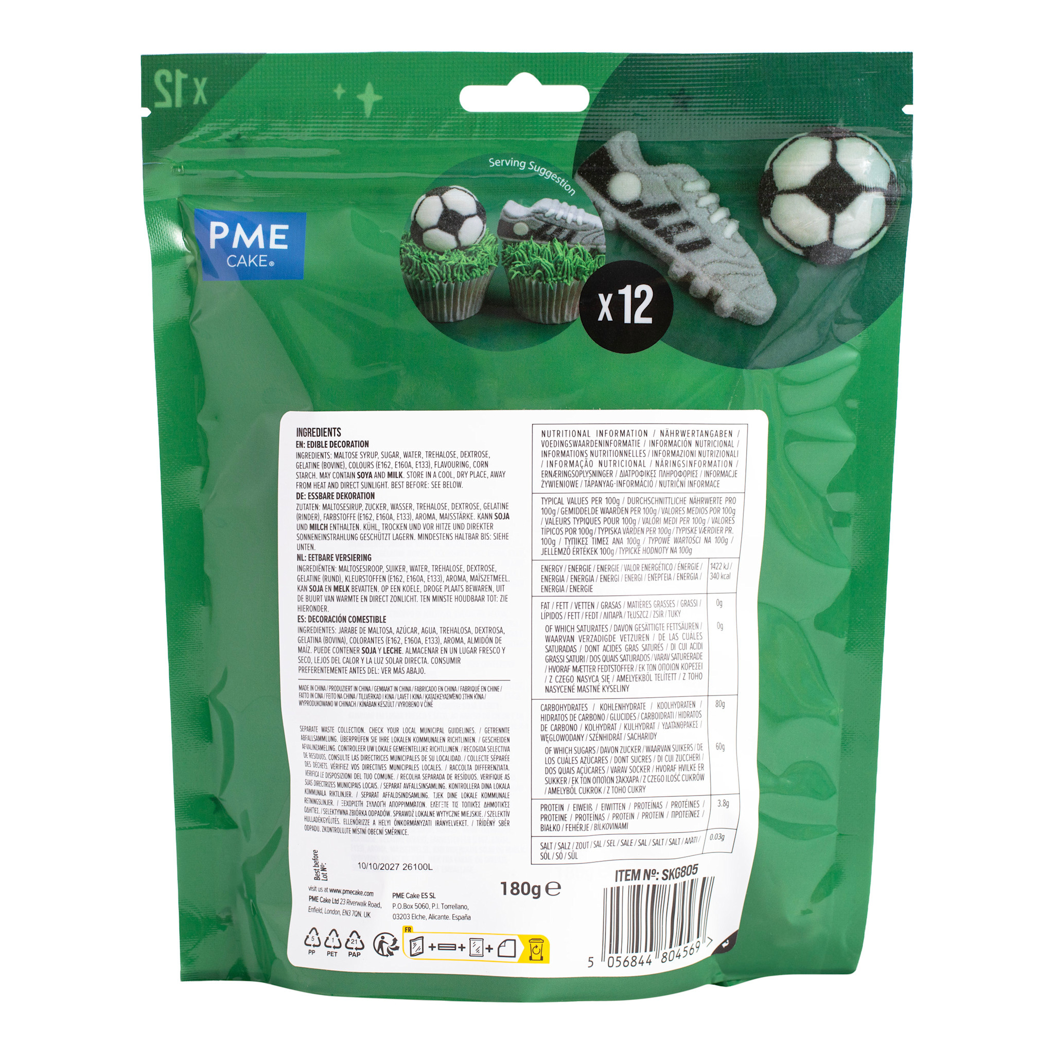 PME Marshmallow Treats - Voetbalgekte, 12-pack