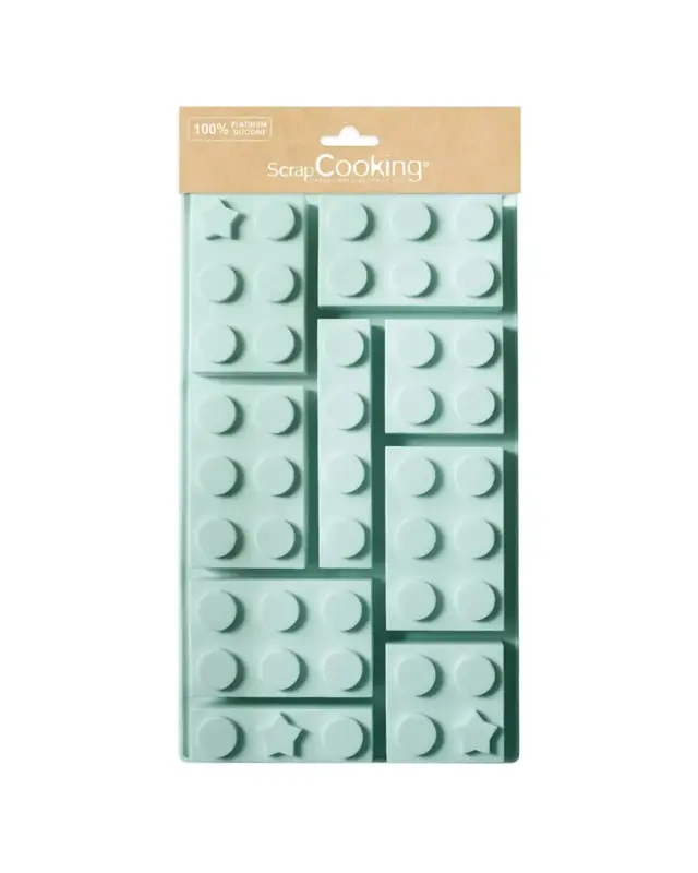 scrapcooking Siliconen Bakvorm Bouwstenen 4,5 - 9 cm