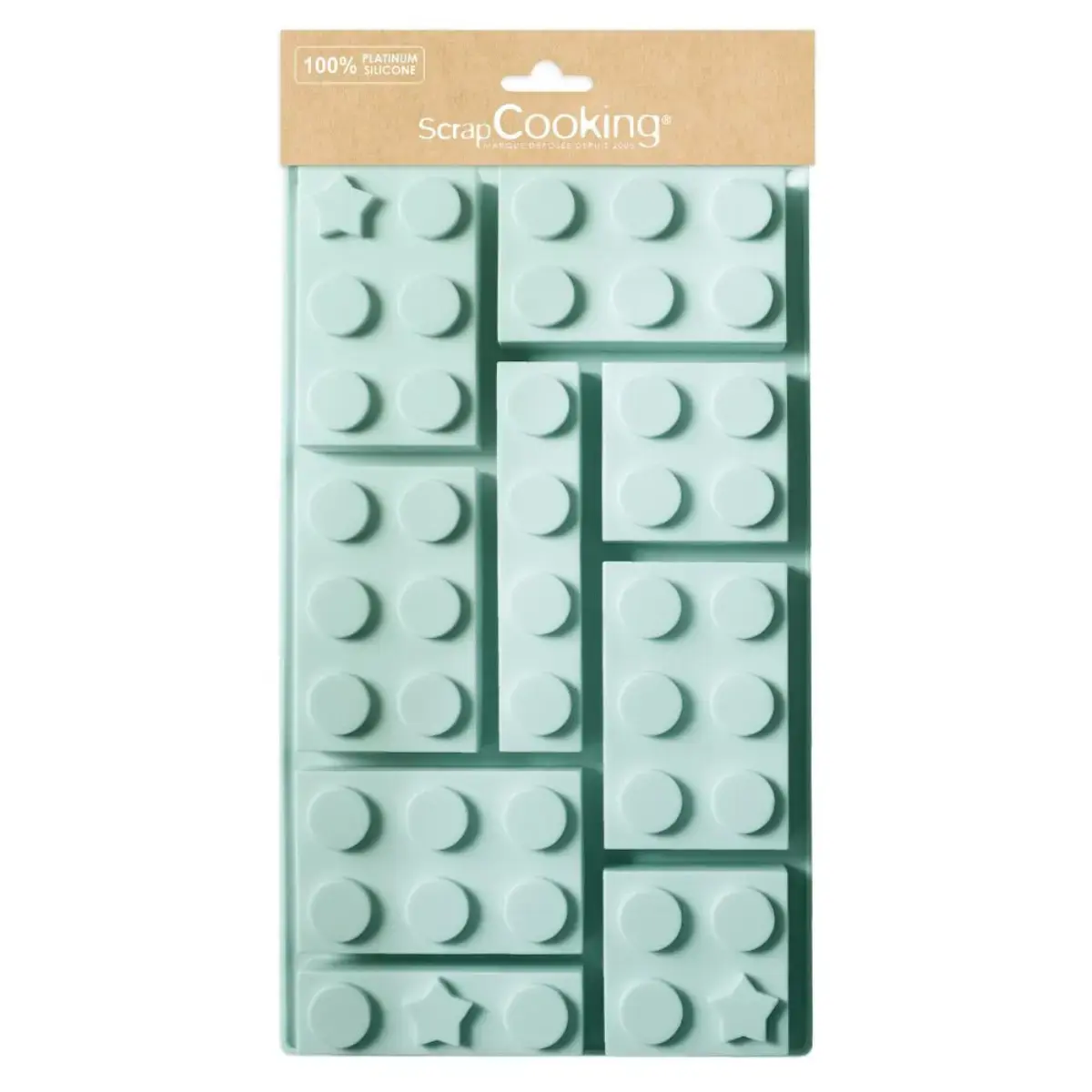 scrapcooking Siliconen Bakvorm Bouwstenen 4,5 - 9 cm