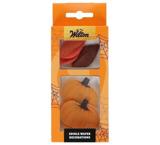 wilton Wilton Eetbare Papieren Decoraties Herfstbladeren en Pompoenen set/10