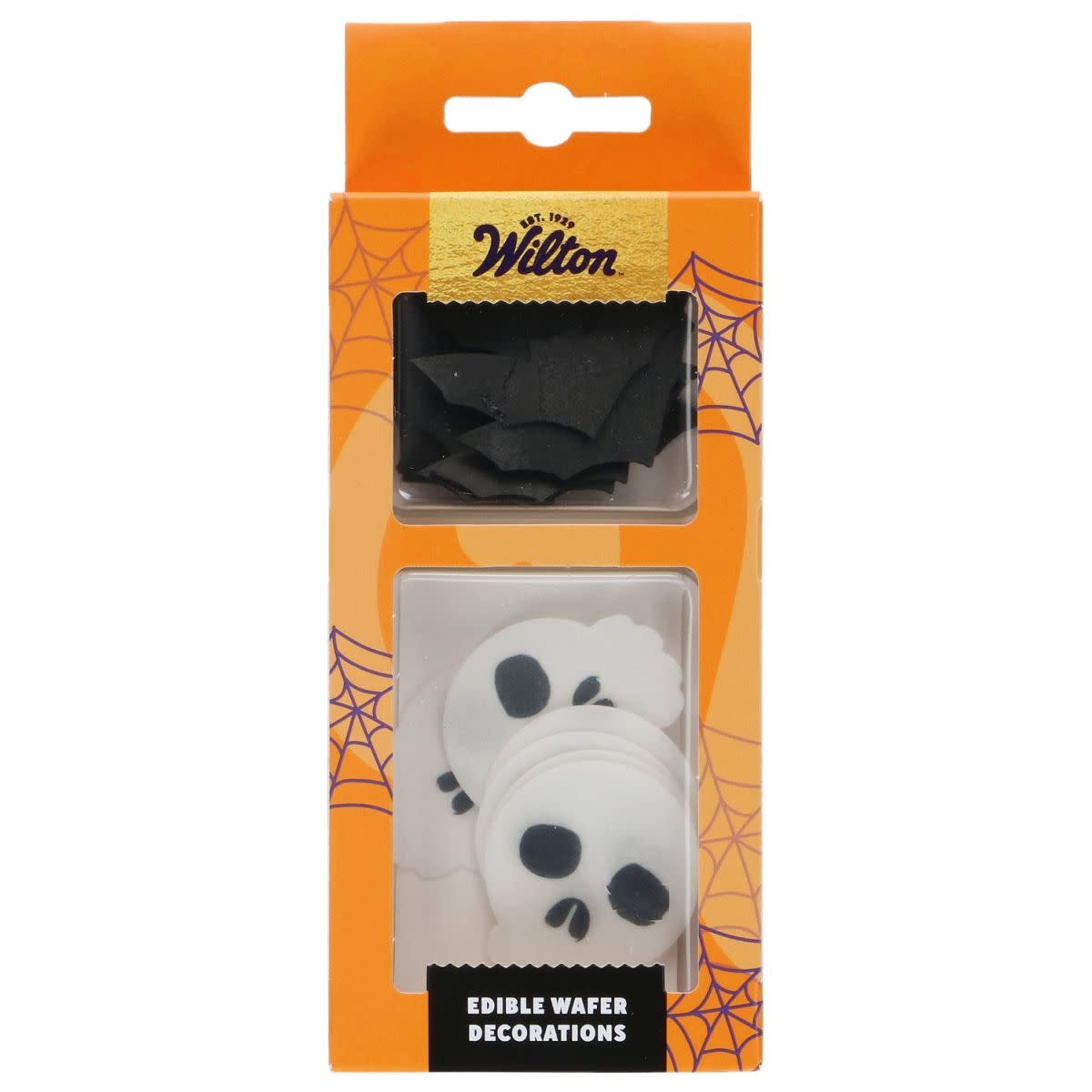 wilton Wilton Eetbare Papieren Decoraties Vleermuizen en Doodskoppen set/18