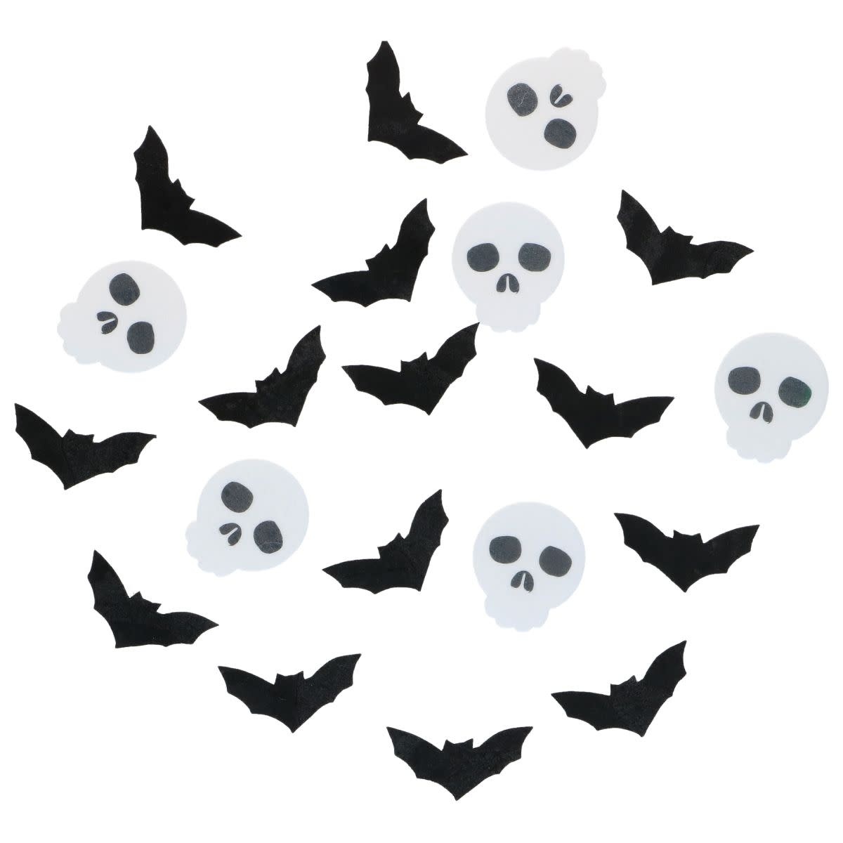 wilton Wilton Eetbare Papieren Decoraties Vleermuizen en Doodskoppen set/18