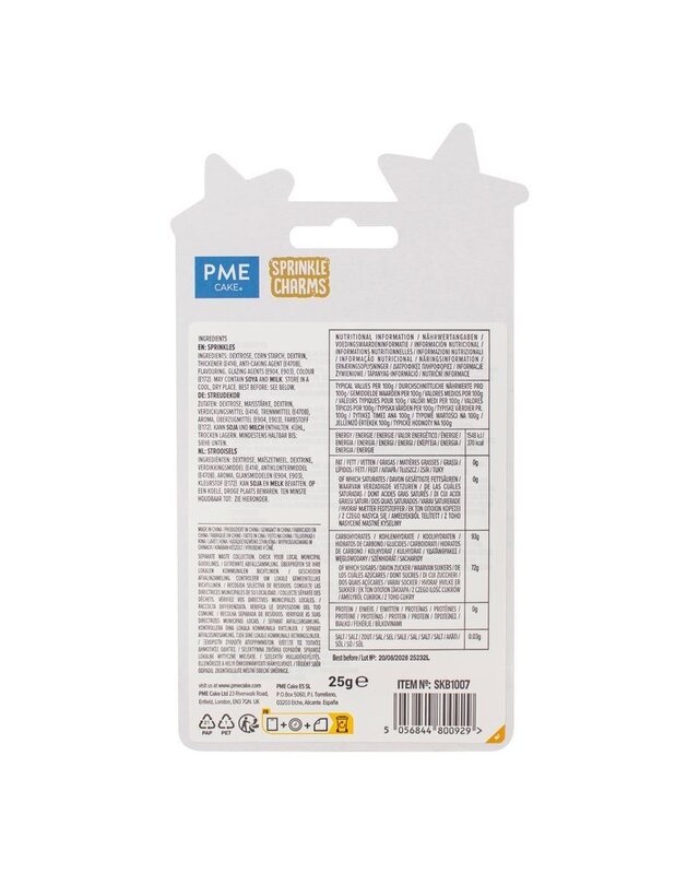 PME Sprinkle Charms gouden sterren 25g
