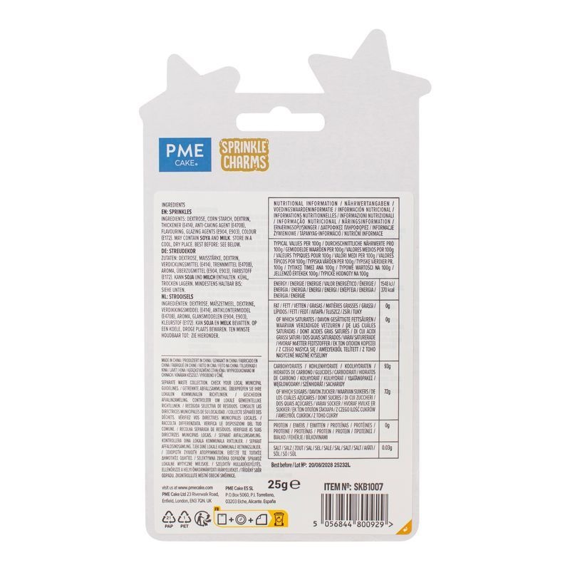 PME Sprinkle Charms gouden sterren 25g