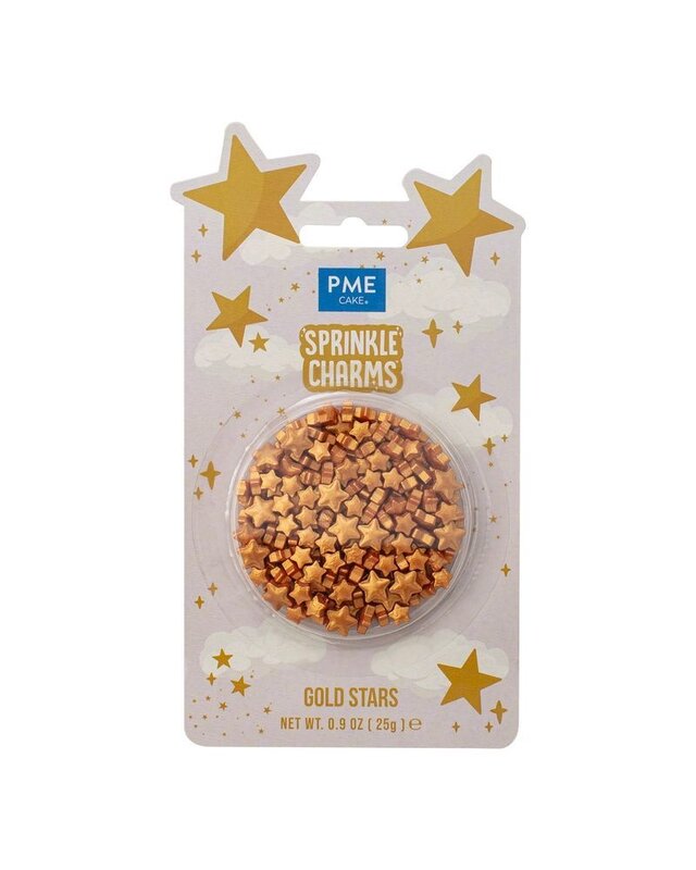 PME Sprinkle Charms gouden sterren 25g