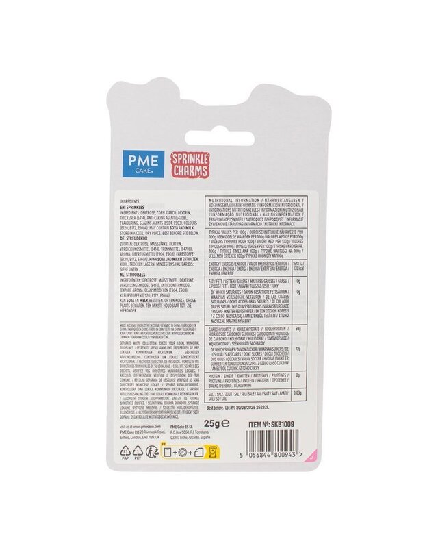 PME Sprinkle Charms roze hartjes  25g
