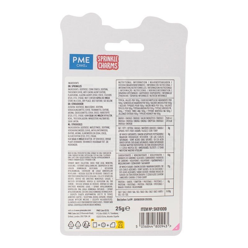 PME Sprinkle Charms roze hartjes  25g