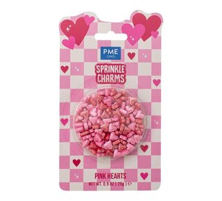 PME Sprinkle Charms roze hartjes 25g