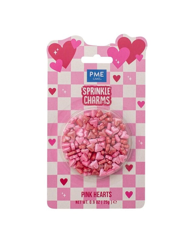 PME Sprinkle Charms roze hartjes  25g