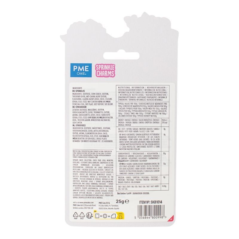 PME Sprinkle Charms pastel bloemen 25g