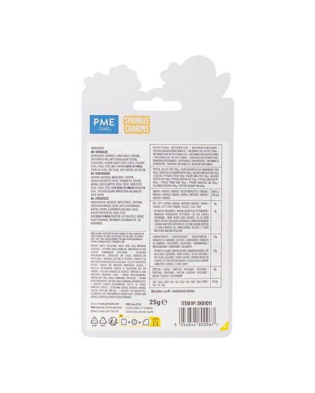 PME Sprinkle Charms pastel Hommels en bijen 25g