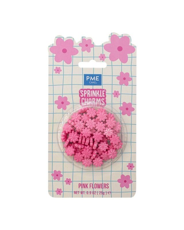 PME Sprinkle Charms roze bloemen  25g