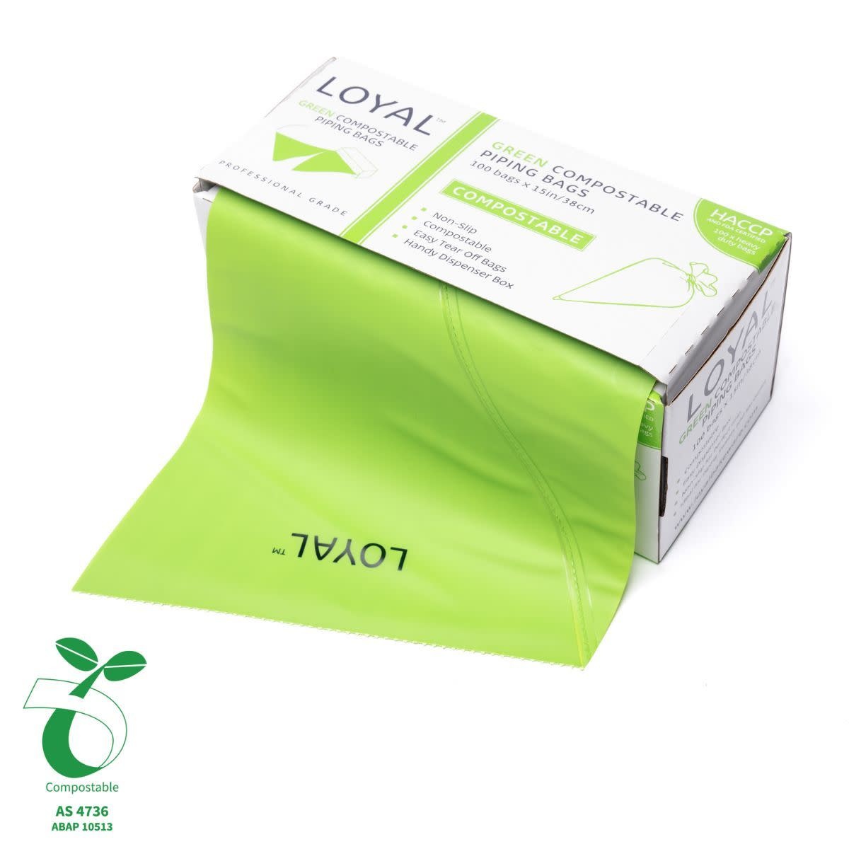 loyal LOYAL Biodegradable Piping Bags Green 38cm pk/100