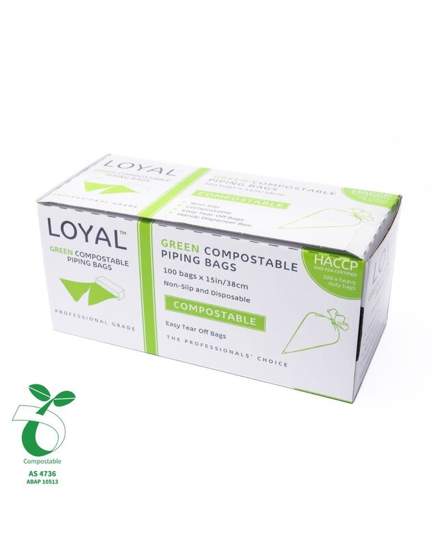 loyal LOYAL Biodegradable Piping Bags Green 38cm pk/100