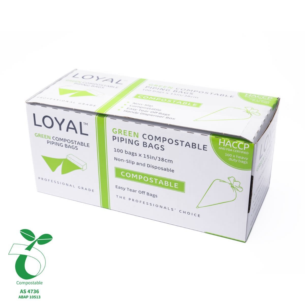 loyal LOYAL Biodegradable Piping Bags Green 38cm pk/100