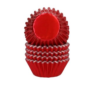 wilton Wilton Mini Metallic Baking Cups Rood set/160