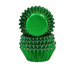 wilton Wilton Mini Metallic Baking Cups Green pk/160