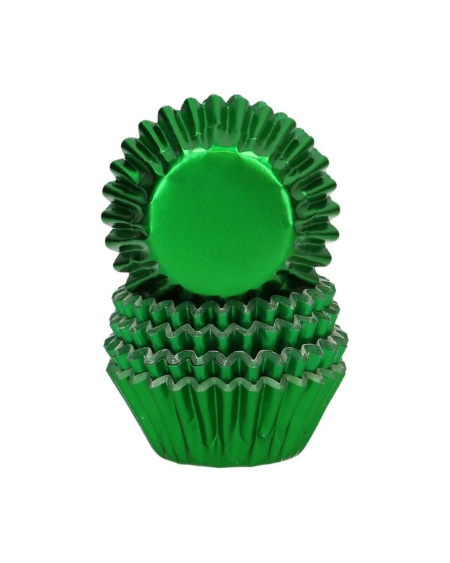 wilton Wilton Mini Metallic Baking Cups Green pk/160