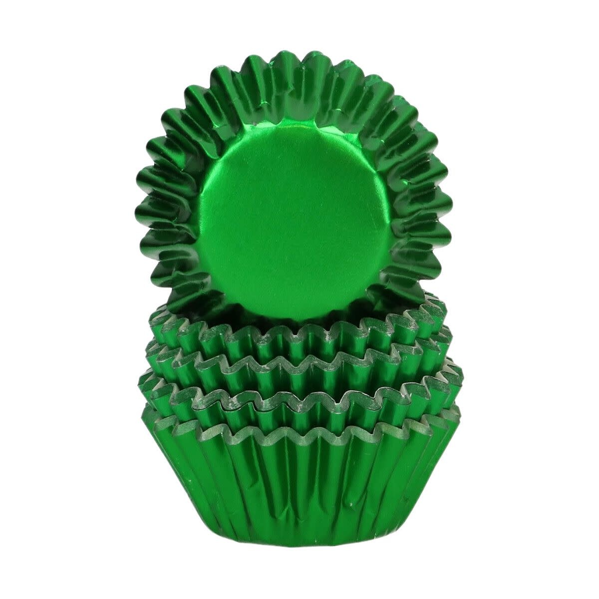 wilton Wilton Mini Metallic Baking Cups Green pk/160