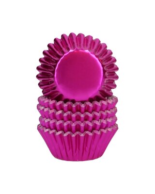 wilton Wilton Mini Metallic Baking Cups Pink pk/160