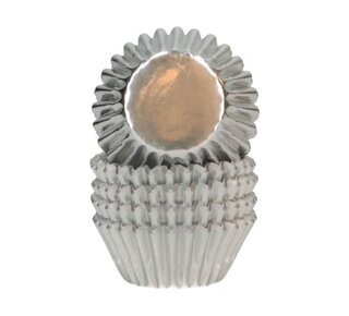 wilton Wilton Mini Metallic Baking Cups zilver pk/160